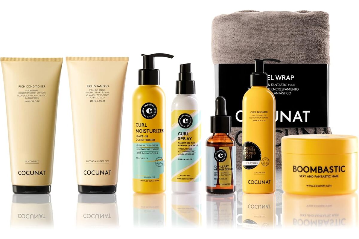 Routine complète Cocunat boucles définies 7 produits et turban