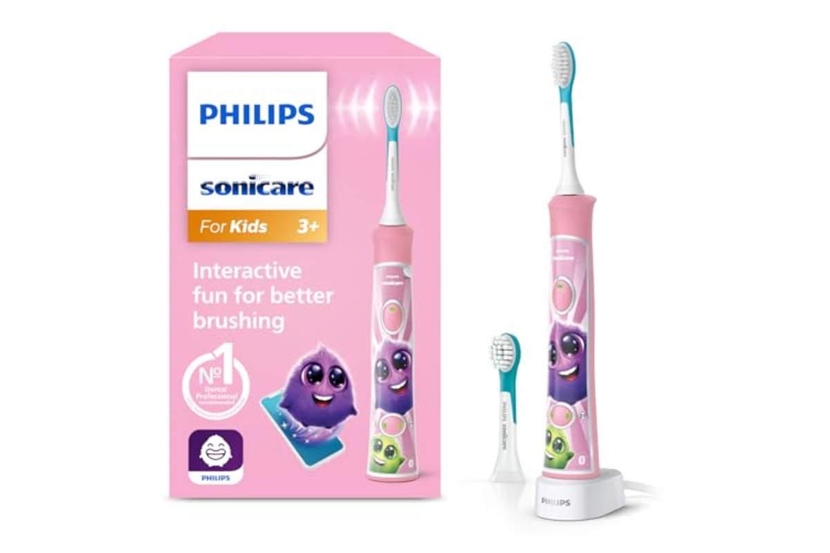 Philips Sonicare For Kids HX6352 42 brosse dents electrique sonique enfants 3 ans app stickers rose