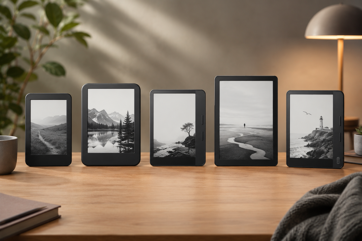 Comparatif 5 meilleures liseuses Kindle 2026 Paperwhite Colorsoft Scribe Oasis basique sur bureau