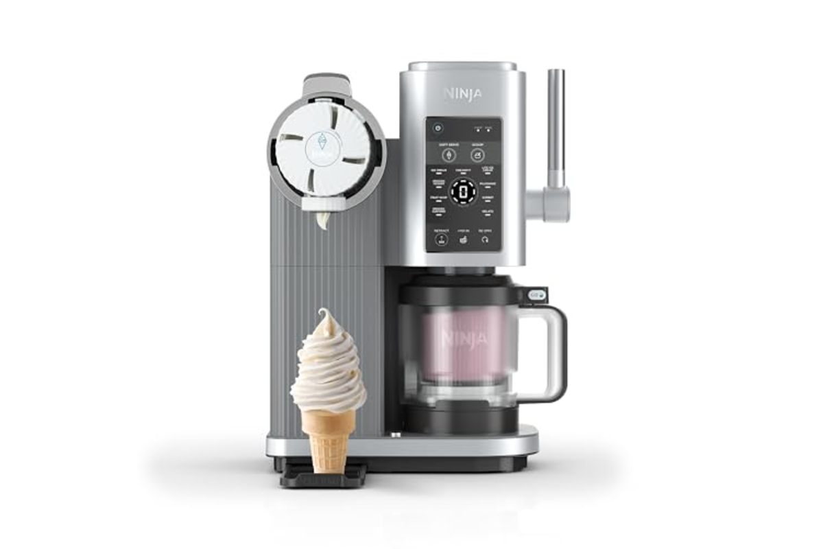 Ninja Creami Swirl NC701EU machine glace italienne soft serve 13 modes platine gris 2 pots 480ml CreamiFit