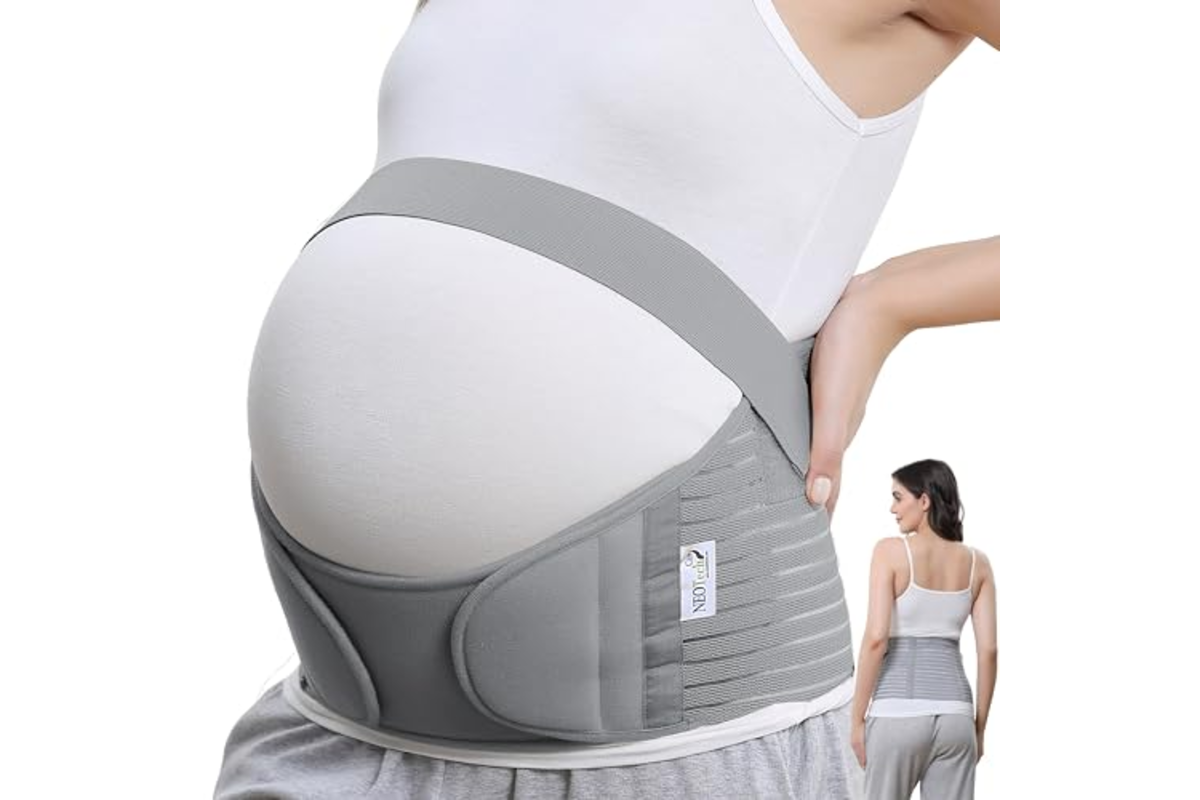 NEOtech Care Ceinture grossesse soutien lombaire abdominal beige reglable panneaux elastiques respirant