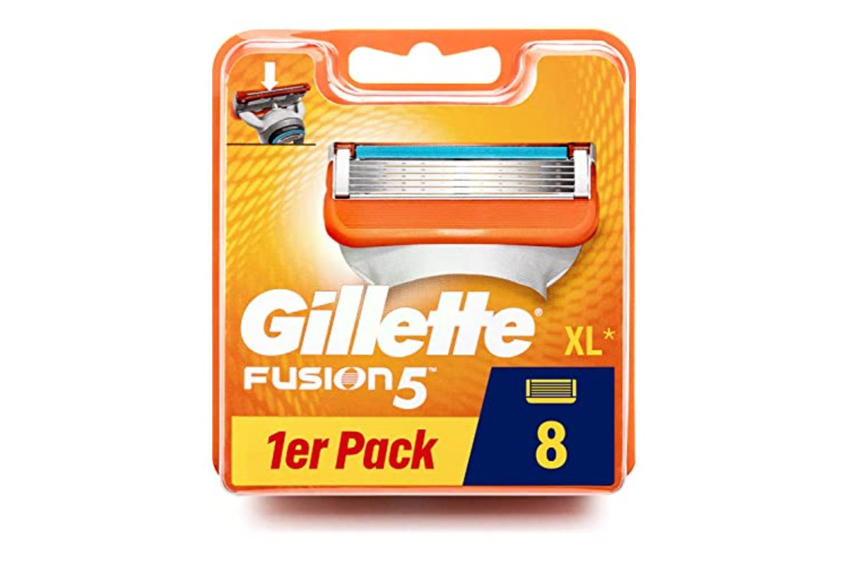 Gillette Fusion5 lames recharges pack 8 rasoir manuel homme 5 lames anti-friction