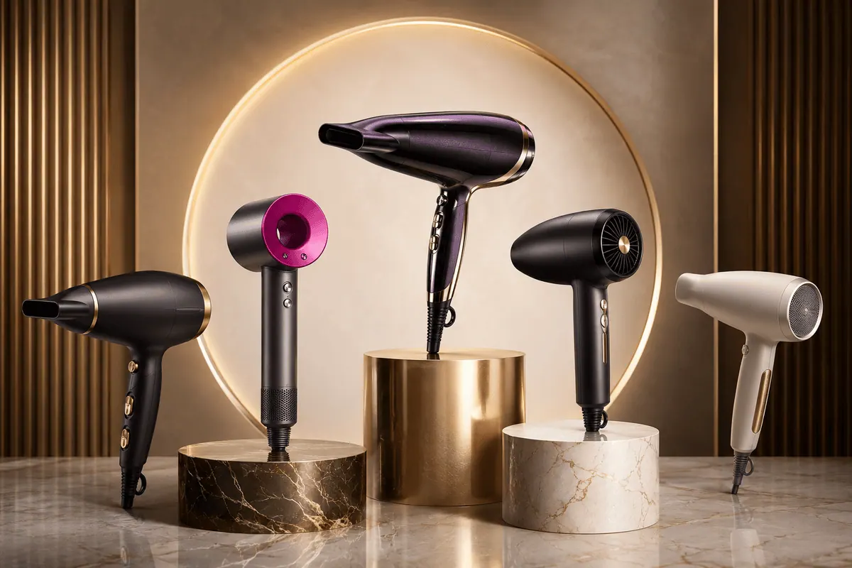Comparatif des 6 meilleurs sèche-cheveux sur Amazon 2026: Dyson Airwrap, Babyliss Midnight Luxe, Aowoka 160 000 tr/min, Aigostar, Air Wand 3-en-1, Remington Proluxe