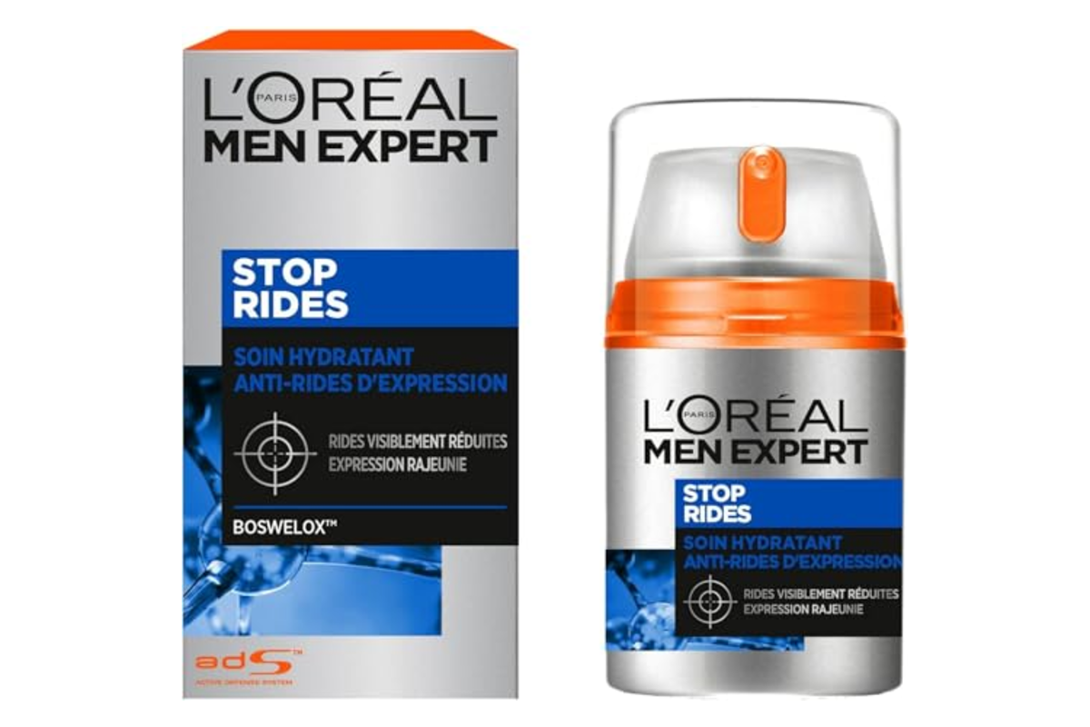 L'Oreal Men Expert Stop Rides anti rides homme Boswelox technologie flacon pompe 50ml