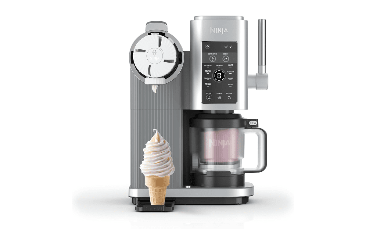 Ninja Creami Scoop et Swirl NC701EU machine à glace italienne 13 modes gris platine 2 pots inclus