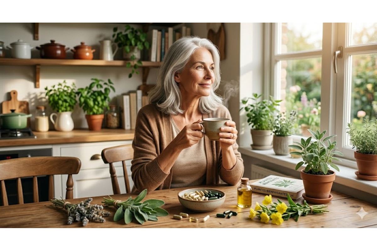 Compléments alimentaires naturels pour la ménopause : sauge, onagre, gélules