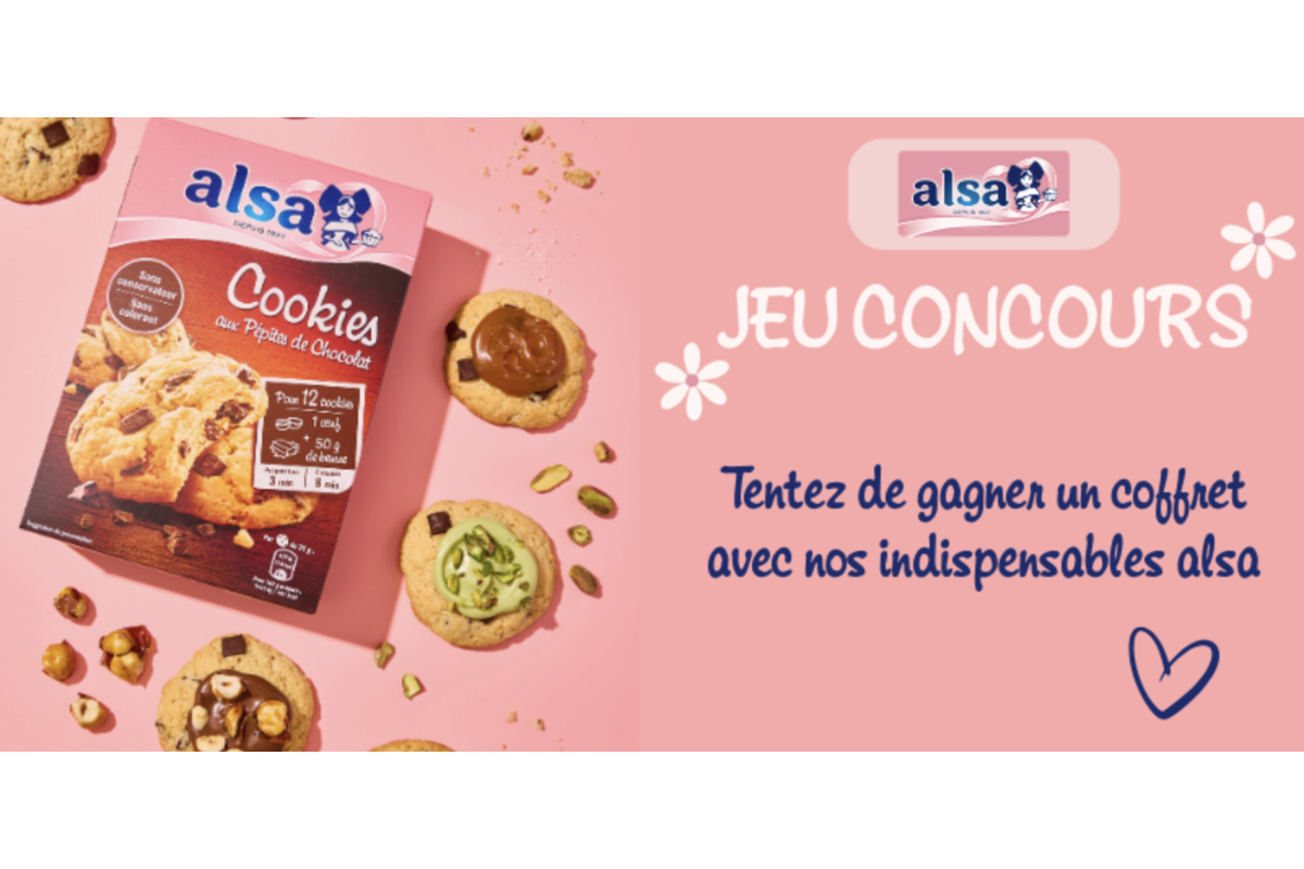 Concours Alsa Cookies 2026 coffret produits Alsa indispensables à gagner