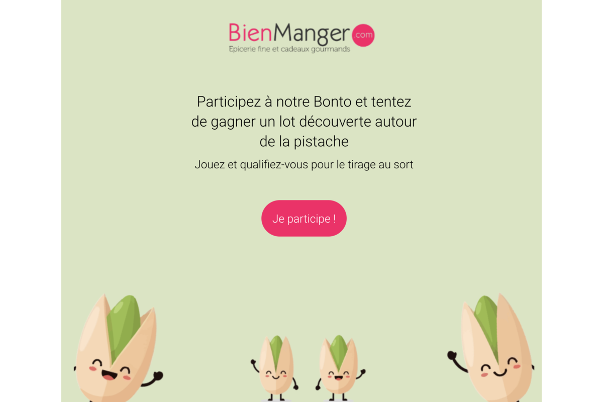 Concours BienManger.com Bonto Pistache en Folie lot découverte pistache