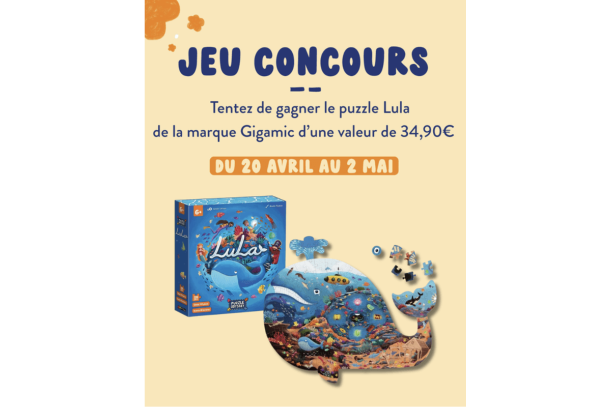 Jeu concours Bonhomme de Bois puzzle Lula Gigamic du 20 avril au 2 mai 2026