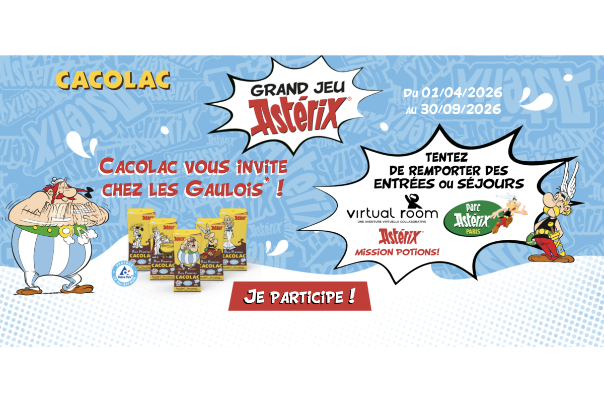 Concours Cacolac vous invite chez les Gaulois Parc Astérix séjour Virtual Room