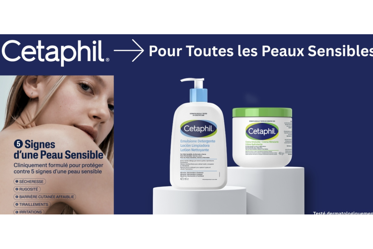 Concours Voici x Cetaphil 20 lots Nettoyer Hydrater peaux sensibles 30 euros mai juin 2026