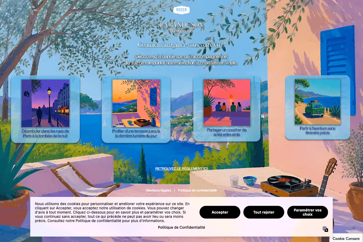 Concours Decca Records Universal Music jeu été jazz vinyle à gagner ambiances Miles Davis Goldblum Flore DOMi