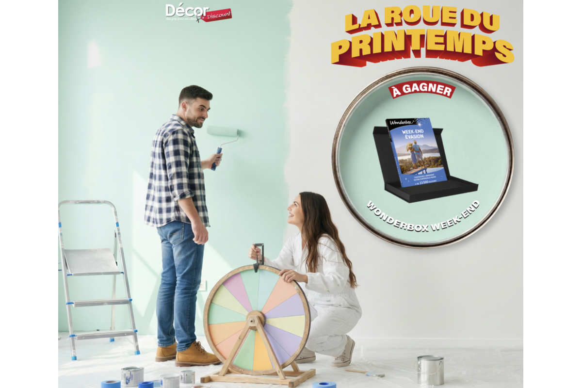 Concours Décor Discount La Roue du Printemps avec Wonderbox Week-end à gagner