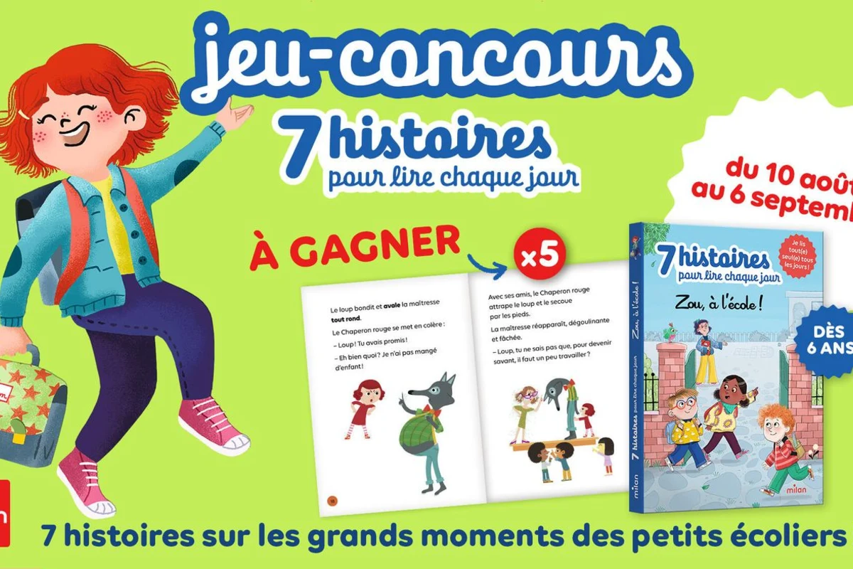 Concours Familiscope avec 5 exemplaires du livre Zou à l'école à gagner