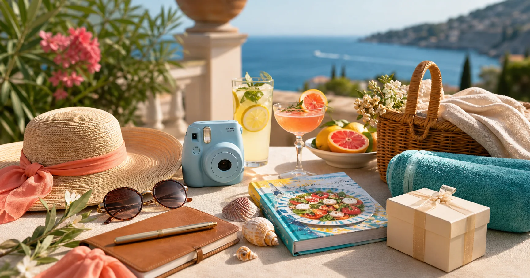 Voyage, appareil photo, livre et cadeaux illustrant les jeux concours permanents Femme Actuelle
