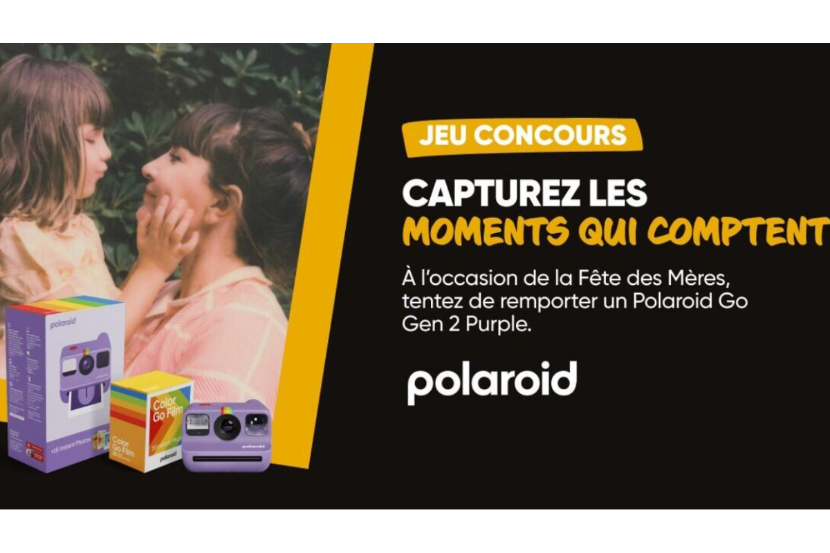 Concours Fnac Polaroid Go Gen 2 Violet 16 films Fete des Meres instant gagnant 3 gagnants mai 2026