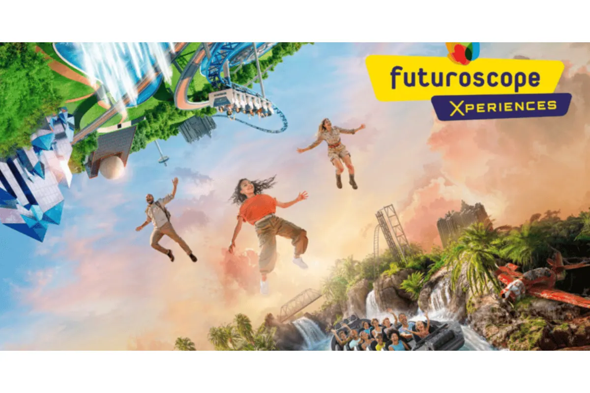 Concours Futuroscope Xperiences 2026 visuel personnages en lévitation parc attractions été famille