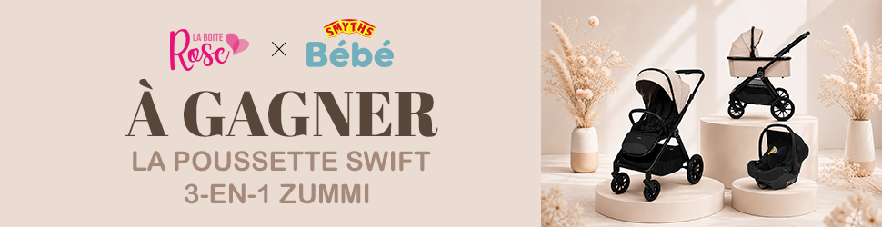 Concours La Boîte Rose et Smyths Toys pour gagner une poussette Zummi Swift 3-en-1