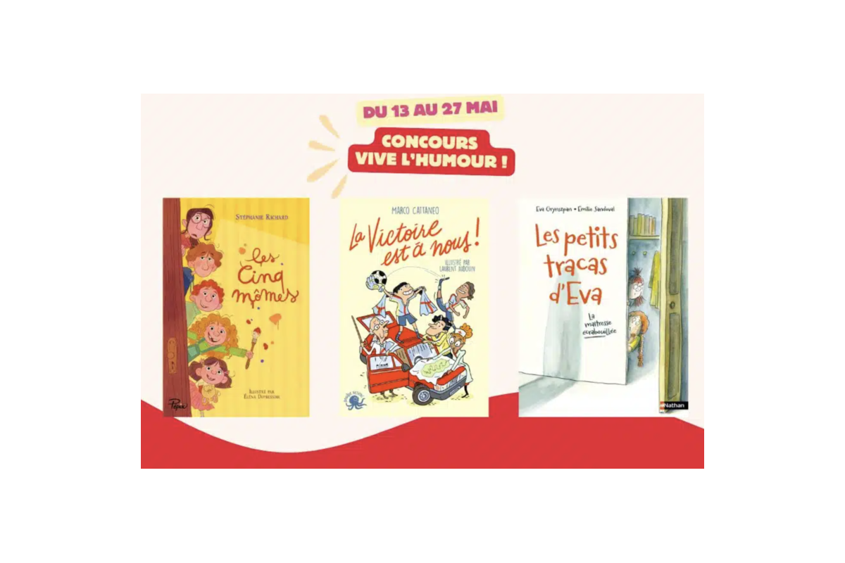 Concours Ma Famille Zen livres humour enfants 7 10 ans Les cinq momes Les petits tracas d Eva La victoire est a nous mai 2026