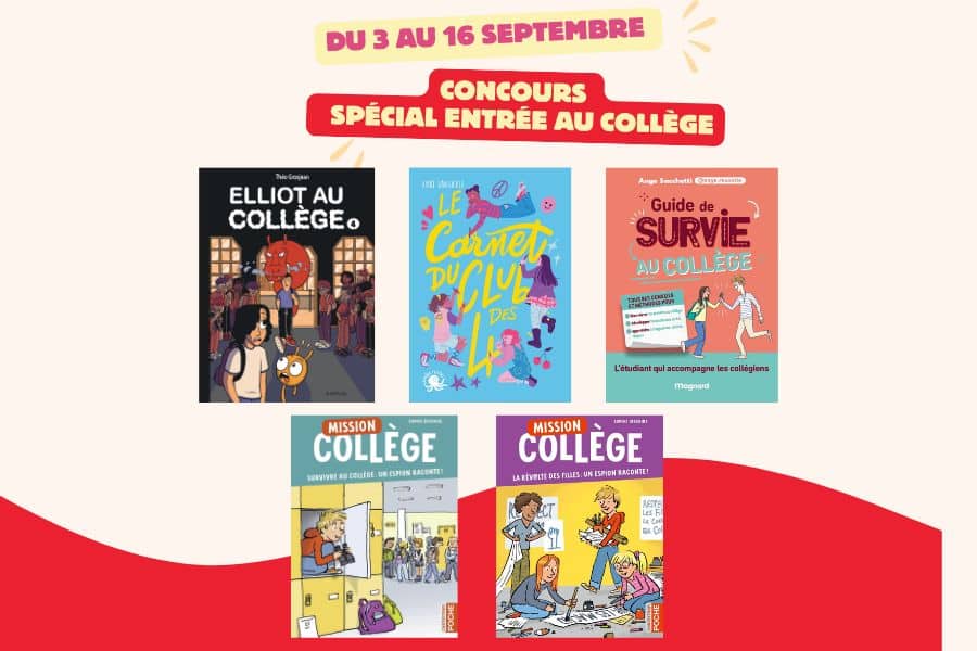 Concours MaFamilleZen avec 10 livres pour préparer l'entrée en 6e à gagner