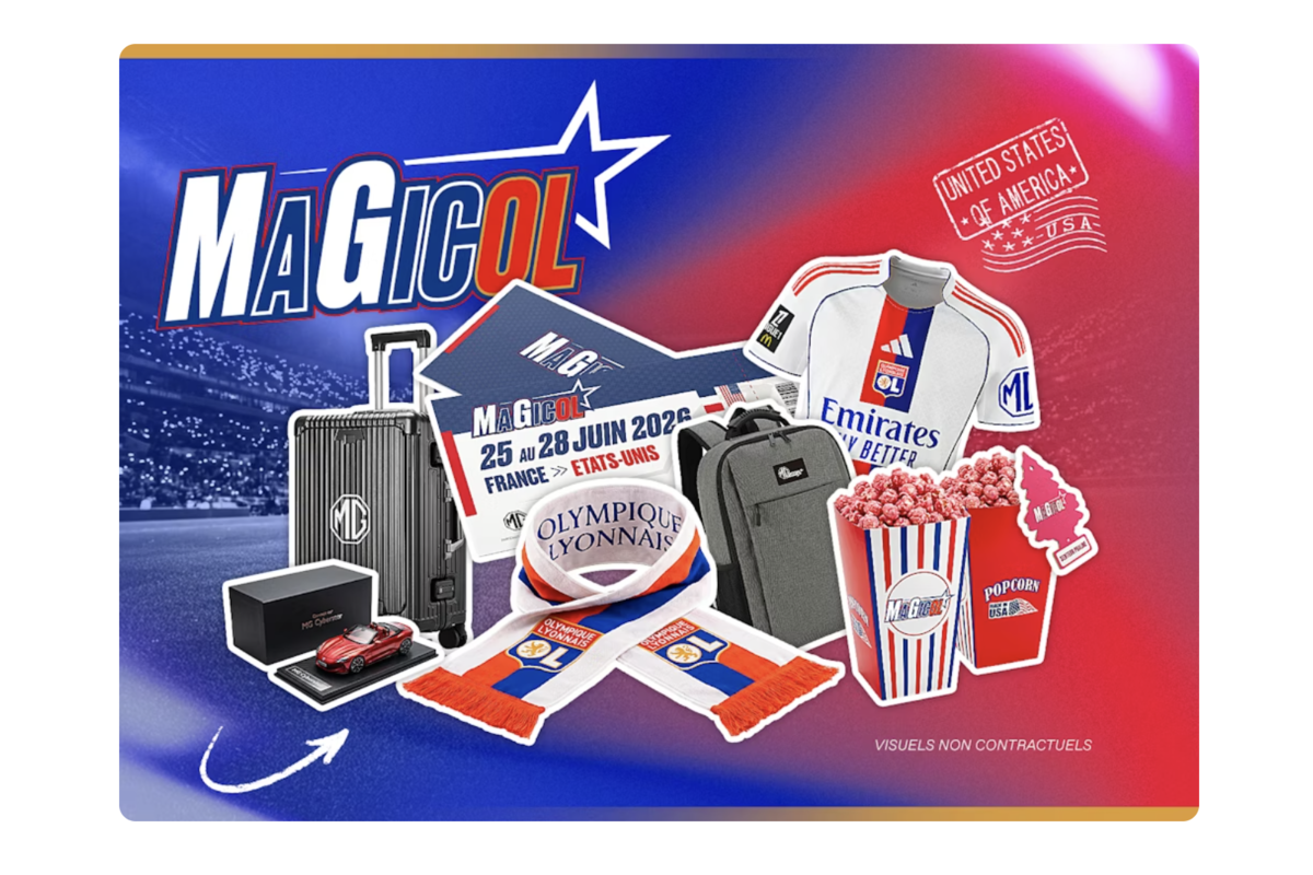 Concours MG Motor MAGICOL voyage Boston OL maillots écharpe valise sac à dos popcorn miniature Cyberster