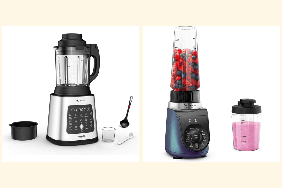 Concours Moulinex 2026 blender Perfectmix Cook chauffant + Blend Up compact 10 blenders à gagner fond crème