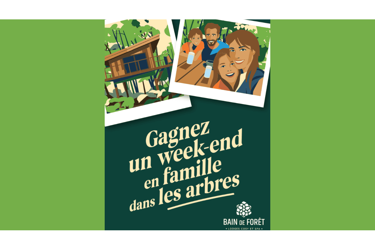 Concours Saint-Amand cabane dans les arbres 2026 week-end famille Bain de Forêt 20 séjours 300 euros forêt verte
