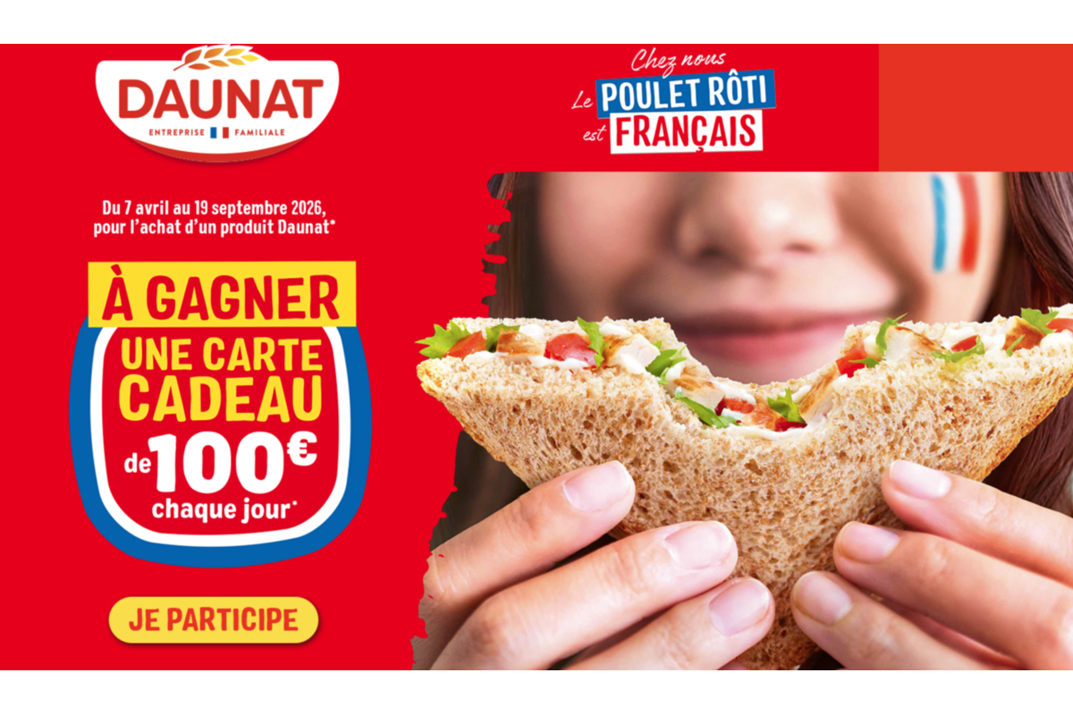 Daunat jeu concours carte cadeau 100 euros a gagner chaque jour