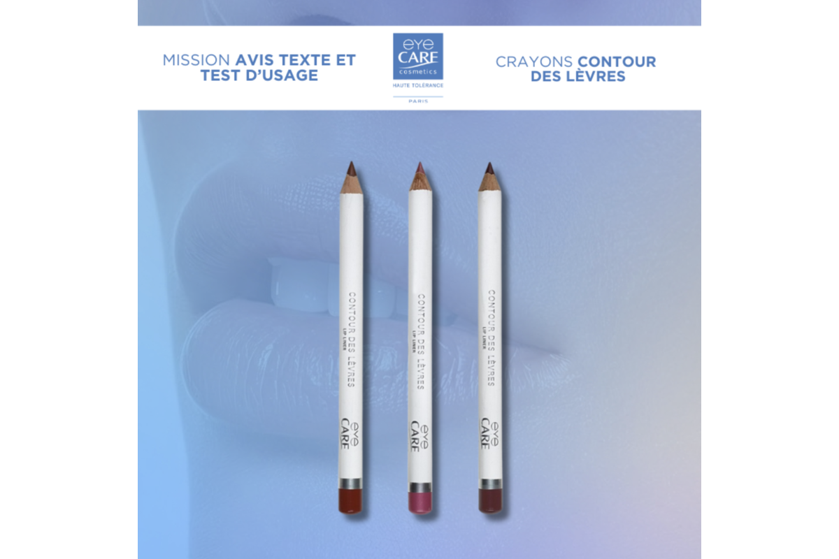 Crayons contour des lèvres Eye Care Cosmetics haute tolérance test gratuit