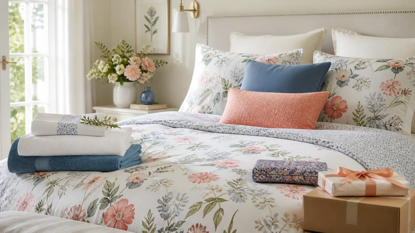 Promotions Françoise Saget sur le linge de maison et cadeaux de la rentrée