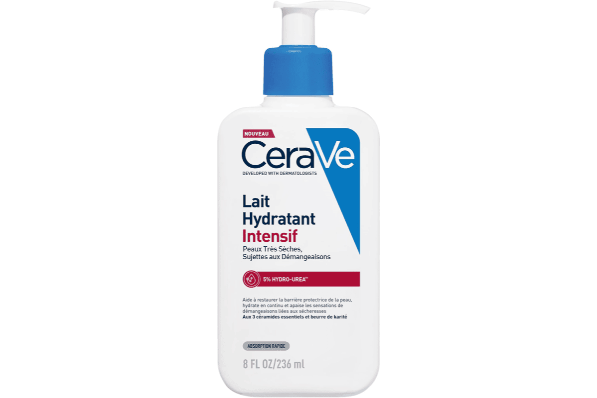 CeraVe Lait Hydratant Intensif corps visage 72h beurre de karité 3 céramides hydro-urea boost peaux très sèches 236 ml