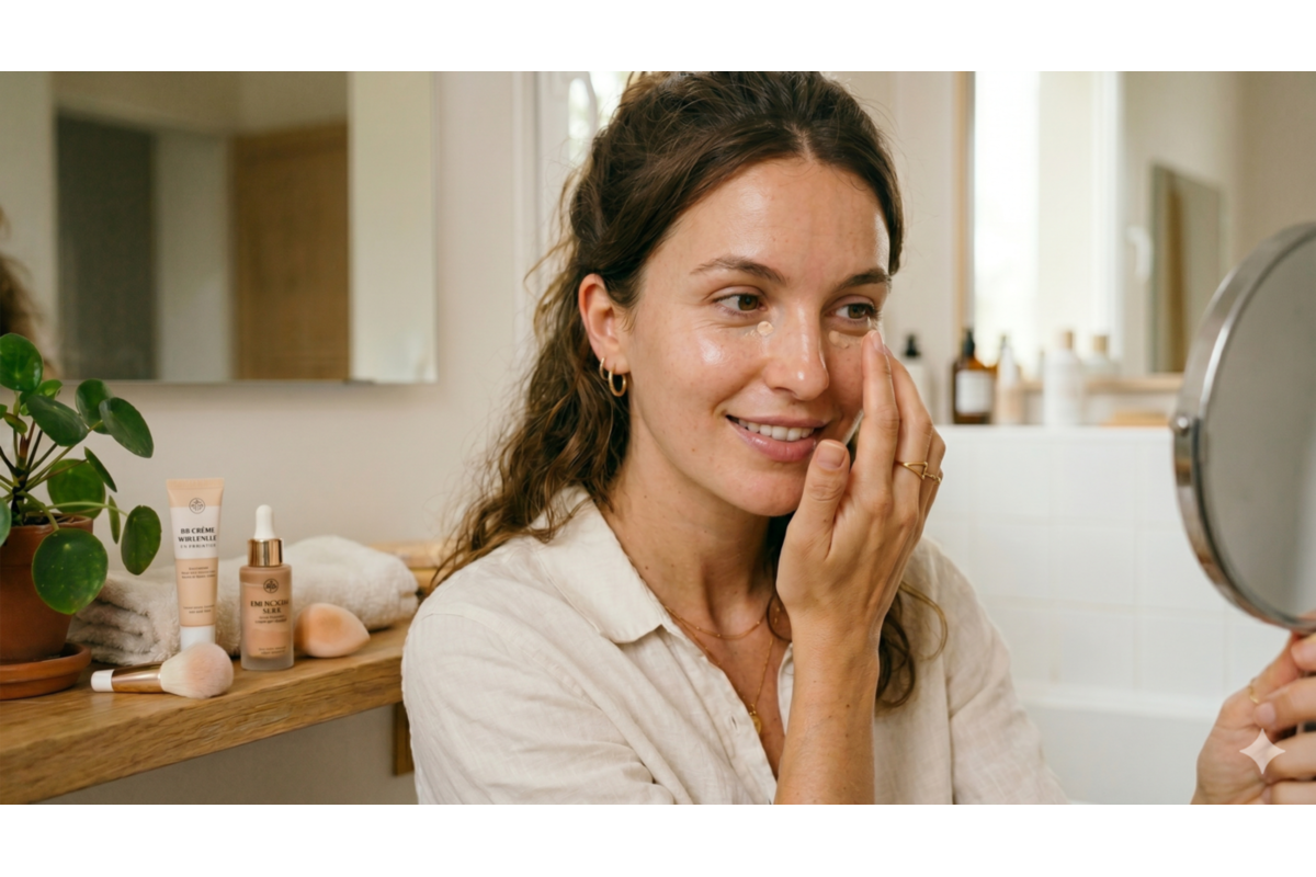 Guide cacher les cernes sans effet plâtre méthode Magnifaïk femme application correcteur