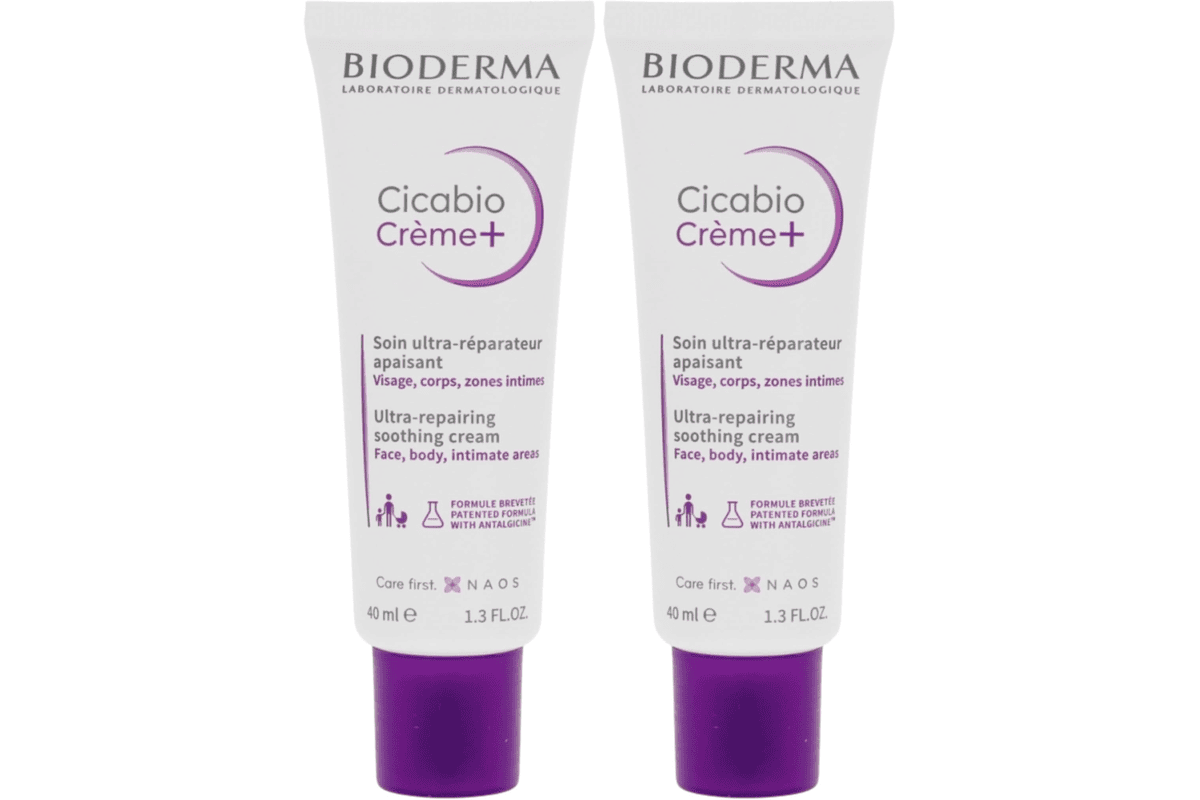 Bioderma Cicabio Crème Cicatrisante lot 2x40ml restaure épiderme apaise démangeaisons fabriqué en France peaux abîmées