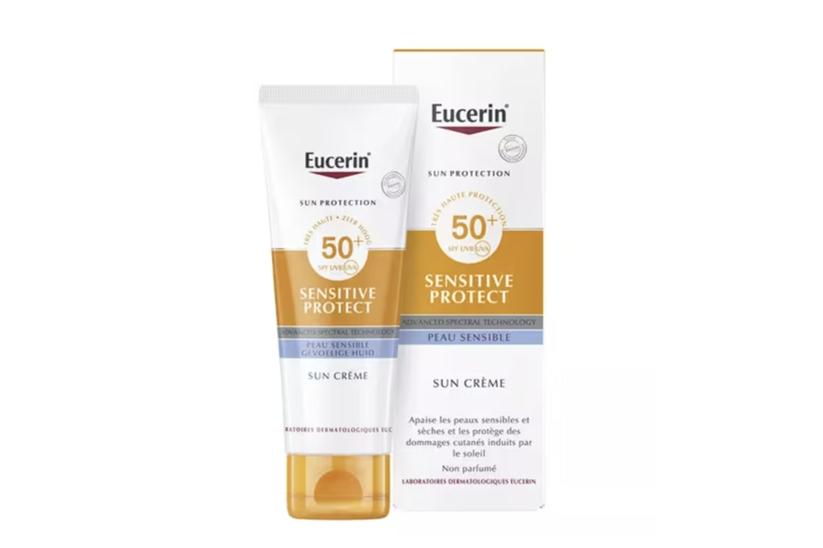 Eucerin Sun Protection Sensitive Protect Sun Crème SPF50+ peaux sensibles 50ml