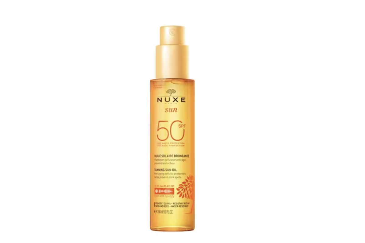 Nuxe Sun Huile Solaire Bronzante Visage et Corps SPF50 150ml