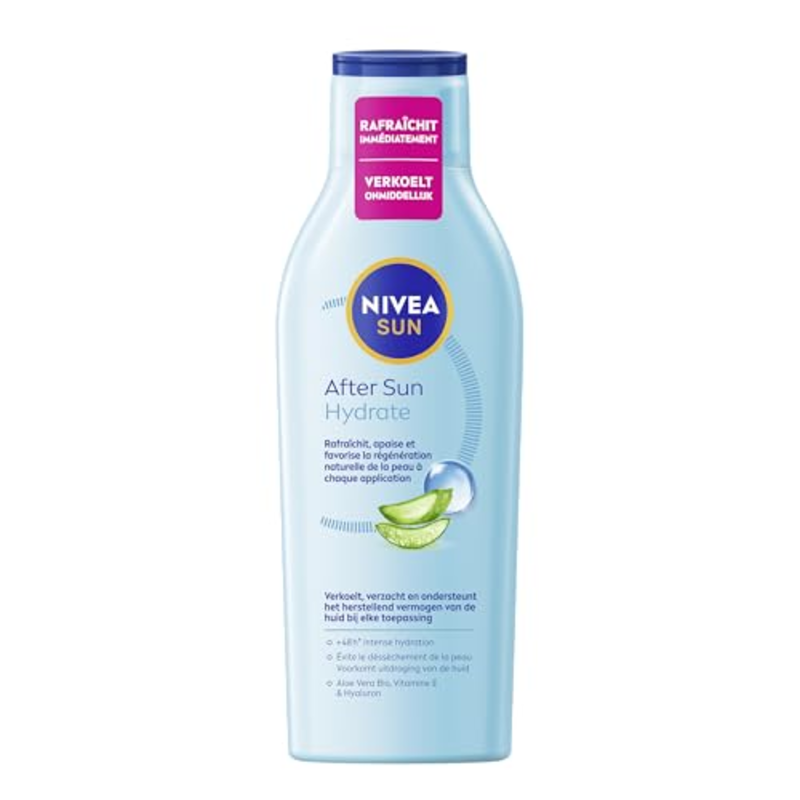 NIVEA SUN Lait Après Soleil Hydratant 48h aloe vera bio acide hyaluronique