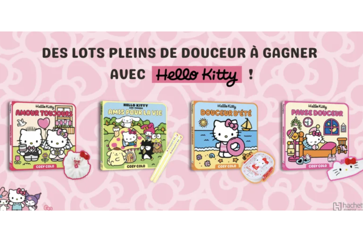 Hachette Hello Kitty Cosy Colo 4 lots livres et accessoires a gagner