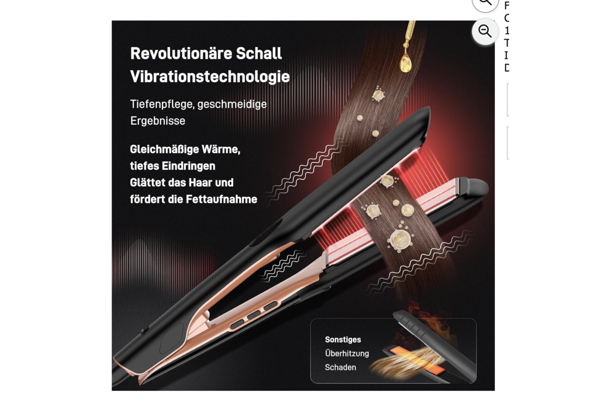 Technologie de vibration sonique et chaleur uniforme du lisseur HITTIONA