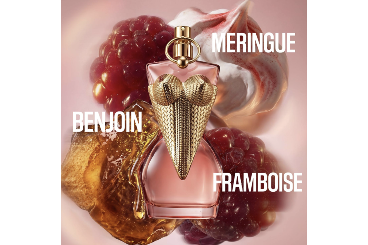Jean Paul Gaultier Divine Couture eau de parfum avec notes framboise meringue benjoin