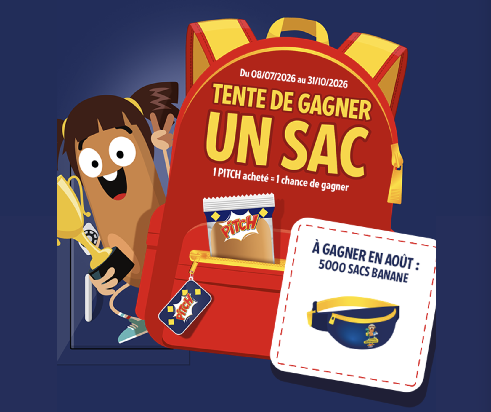 Jeu Pitch Brioche Pasquier avec 5 000 sacs banane à gagner en août 2026