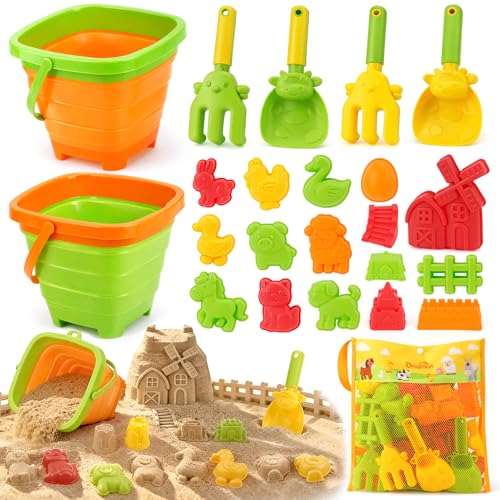 Kit de 29 jouets de plage pour enfants sur le thème de la ferme