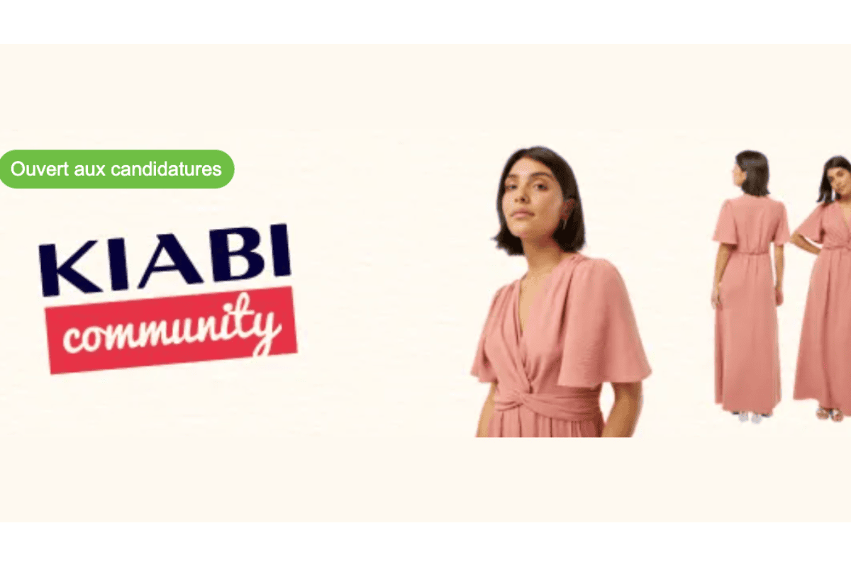 Test gratuit Kiabi Community robe longue rose col effet croise detail noue ouvert aux candidatures juin 2026