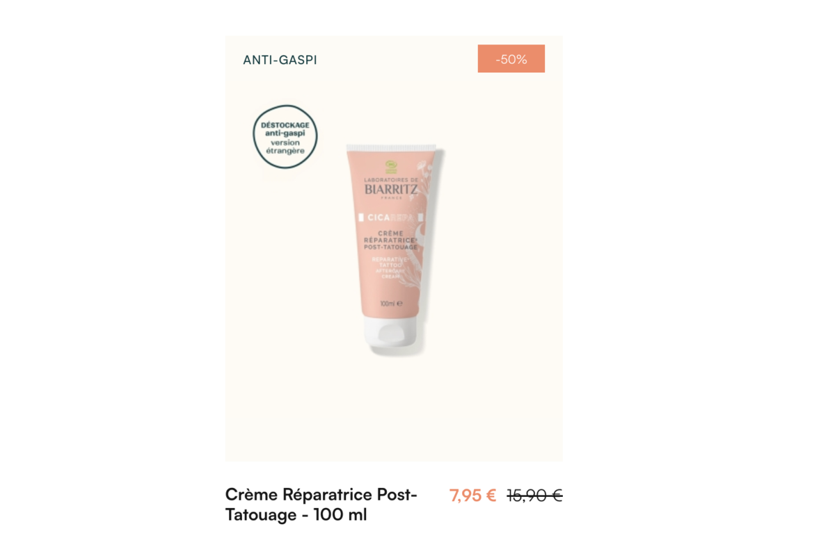 Laboratoires de Biarritz Crème réparatrice post-tatouage CICA REPA 100ml