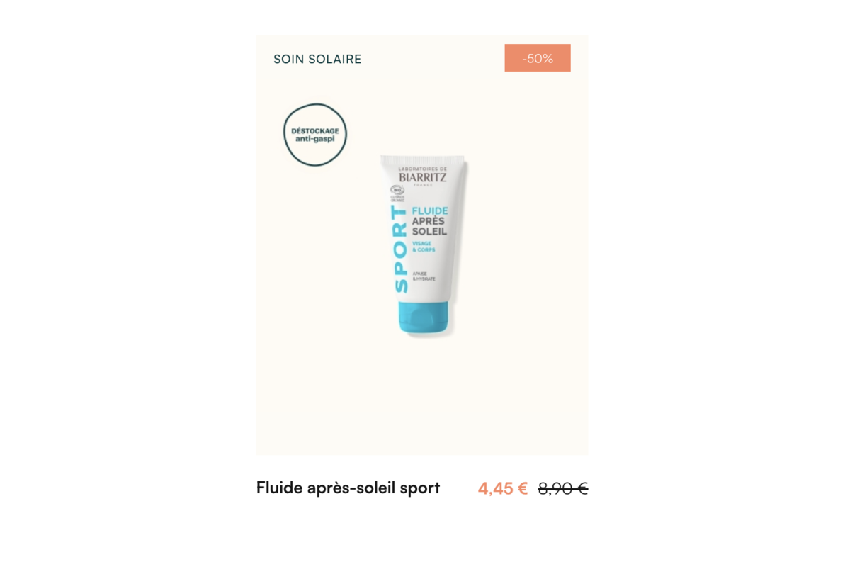 Laboratoires de Biarritz Fluide après-soleil sport bio apaise et hydrate