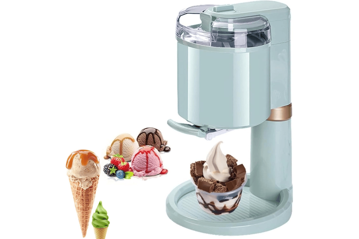 Machine à glace portable 1000 ml entièrement automatique manipulation aisée DIY glaces maison nomade