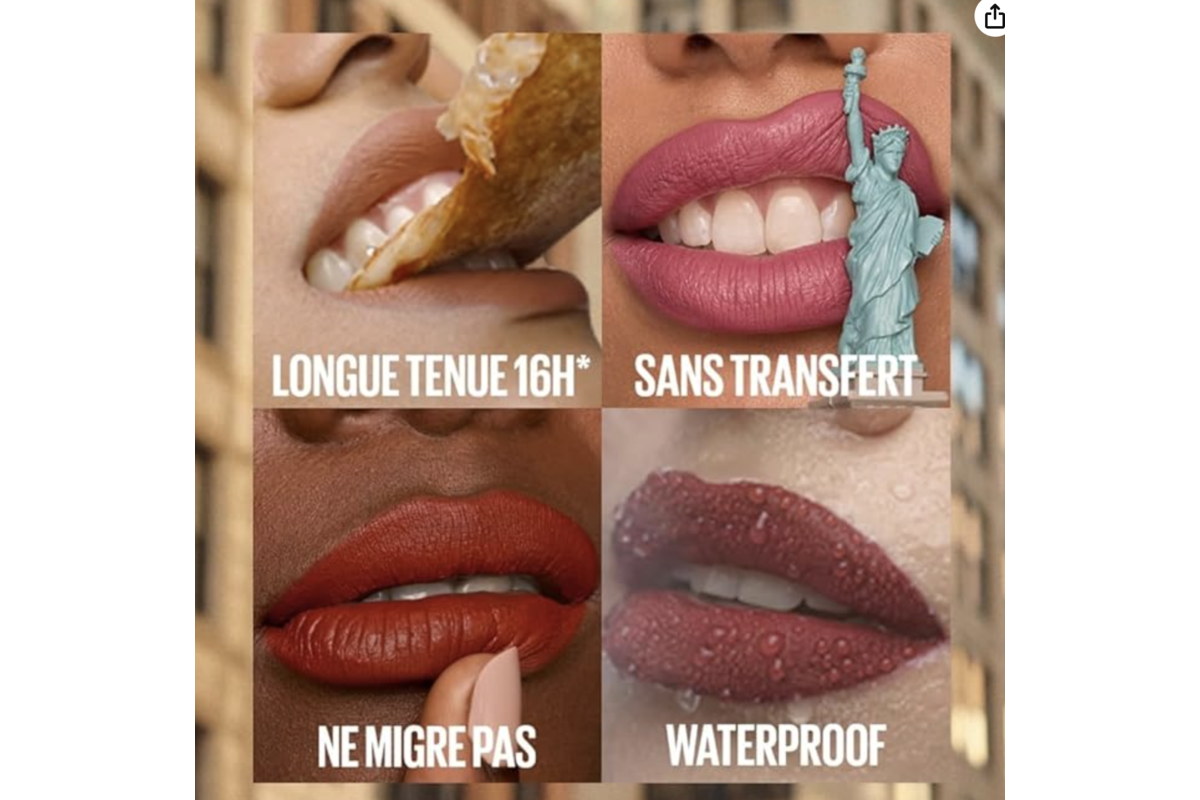 Maybelline Superstay Matte Ink longue tenue sans transfert waterproof