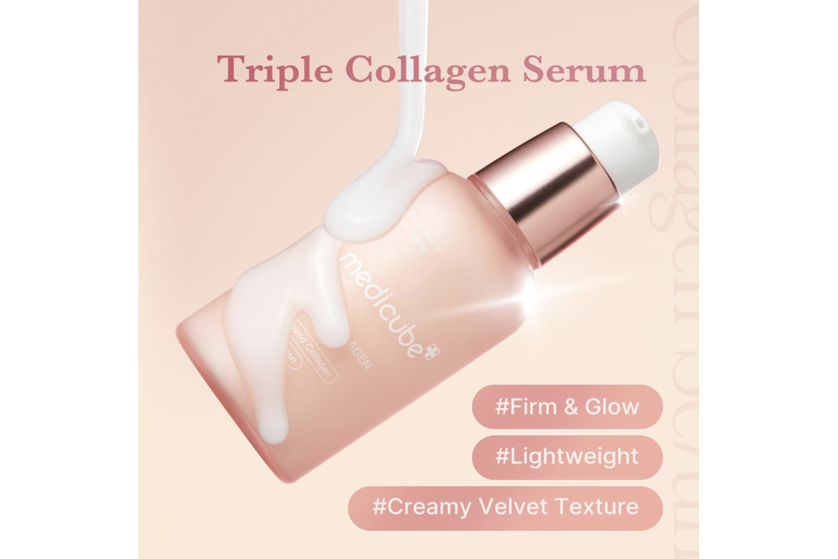 Medicube Triple Collagen Serum : texture crémeuse veloutée, fermeté, éclat, légèreté