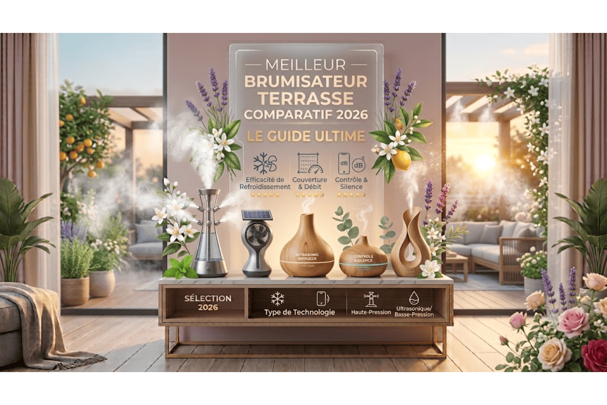 Comparatif des meilleurs brumisateurs de terrasse 2026