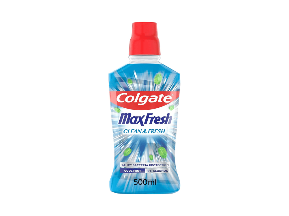 Colgate Max Fresh Clean & Fresh Sans Alcool bain de bouche fraîcheur longue durée 500 ml Amazon 2026