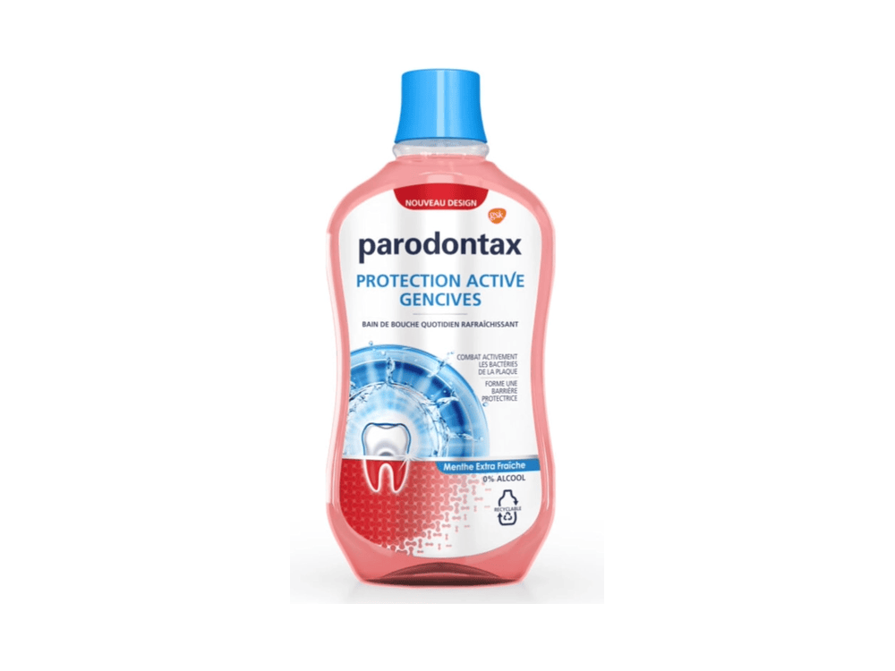 Parodontax Bain de Bouche Quotidien Protection Active Gencives combat bactéries plaque 500 ml pharma Amazon 2026